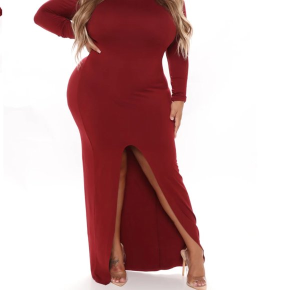 Good Intentions Maxi Dress - Burgundy - Picture 1 of 3